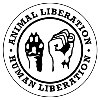 Human Liberation Animal Liberation Sticker (Black)